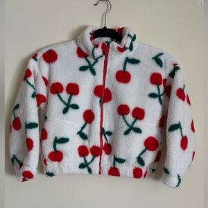 Old Navy Fleece Jacket with Cherry Design for Kids